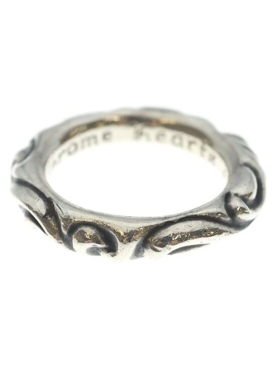 Chrome Hearts Scroll Band Ring in Sterling Silver Chrome Hearts Scrl Band Scroll Ring Silver